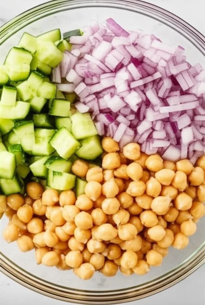 Cucumber Chickpea Salad
