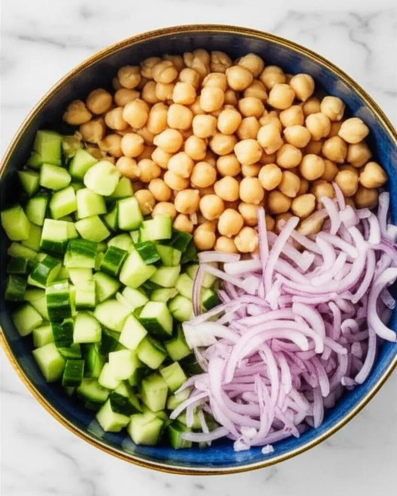 Cucumber Chickpea Salad