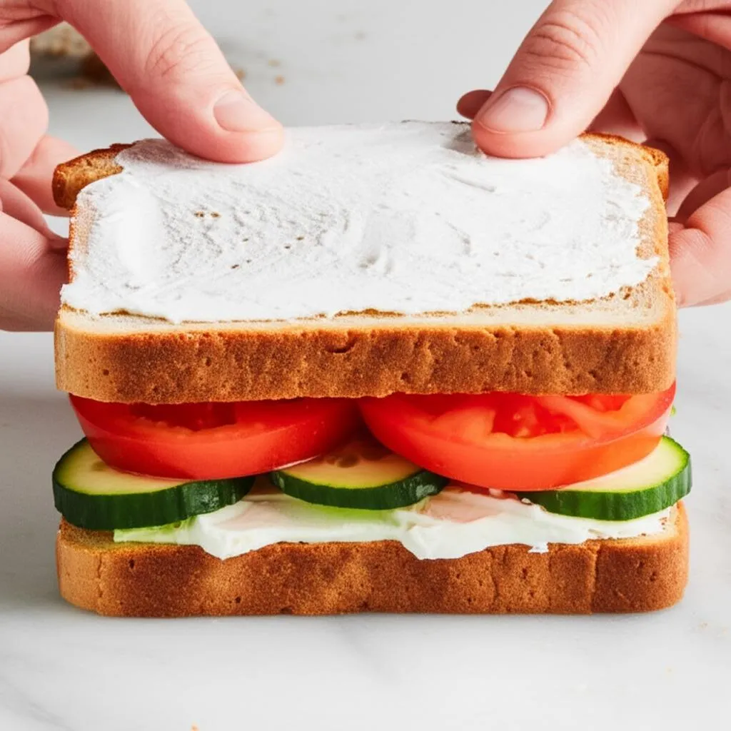 Cucumber-Avocado-Tomato Sandwich Recipe
