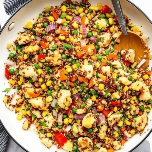Veggie and Egg Stir-Fried Quinoa