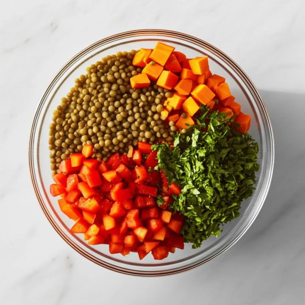 Roasted Sweet Potato and Lentil Salad Recipe