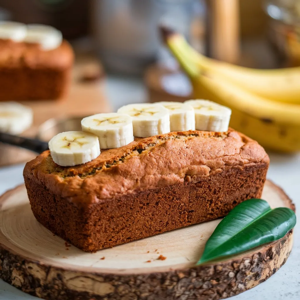 Vegan Banana Bread
Healthy banana bread with nuts