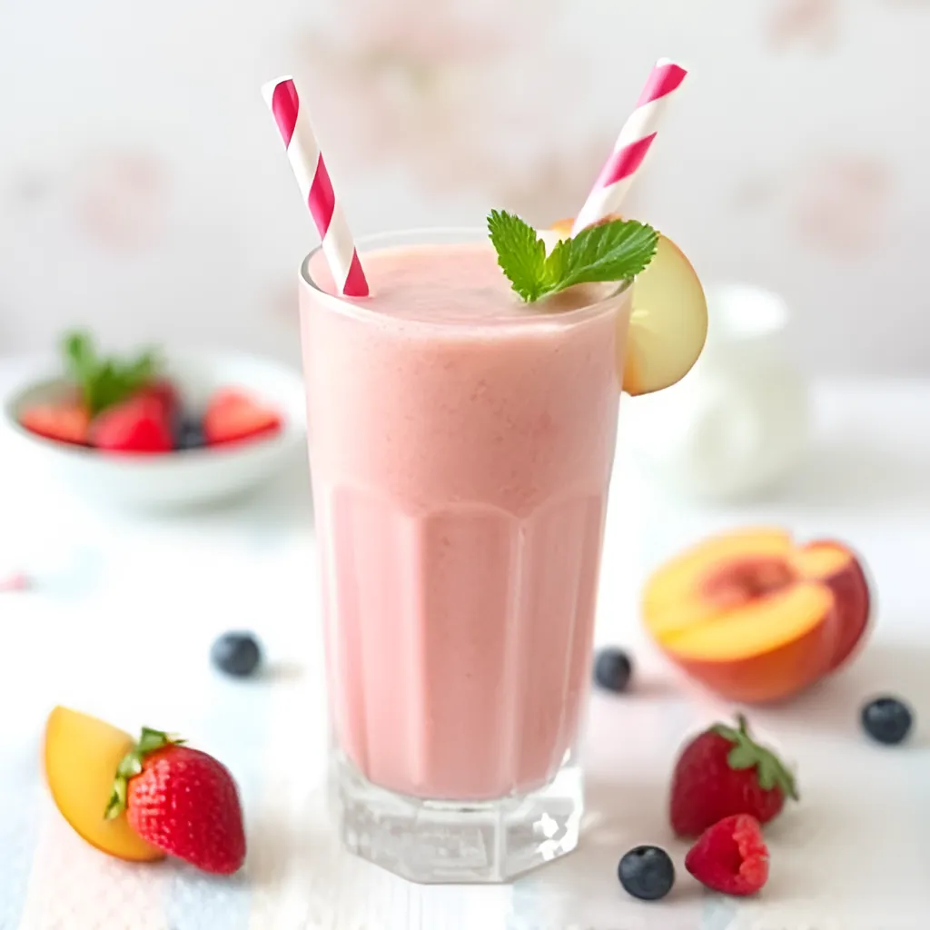 Peach Berry Smoothie Best Fruit Drink Recipes