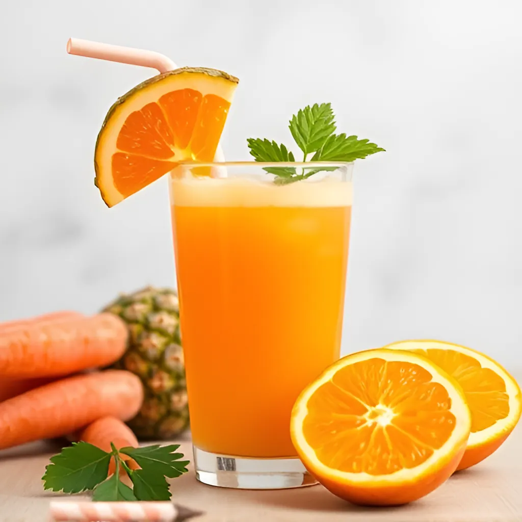 Carrot Pineapple Orange Juice Best Fruit Drink Recipes