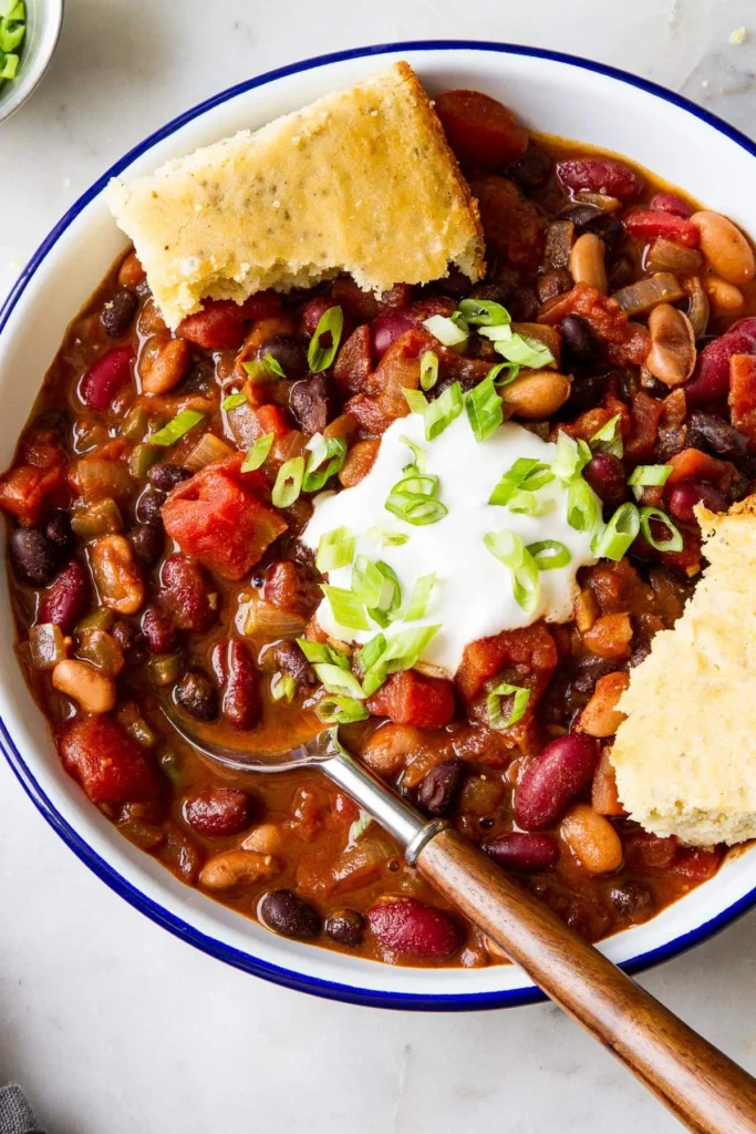 Three-Bean Vegetarian Chili