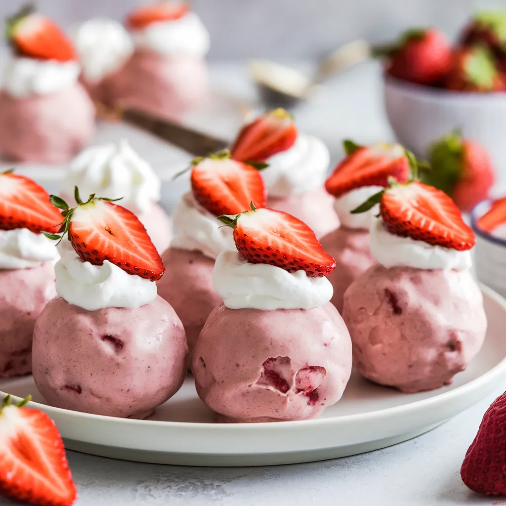 Strawberry Shortcake Balls Coated cake bites