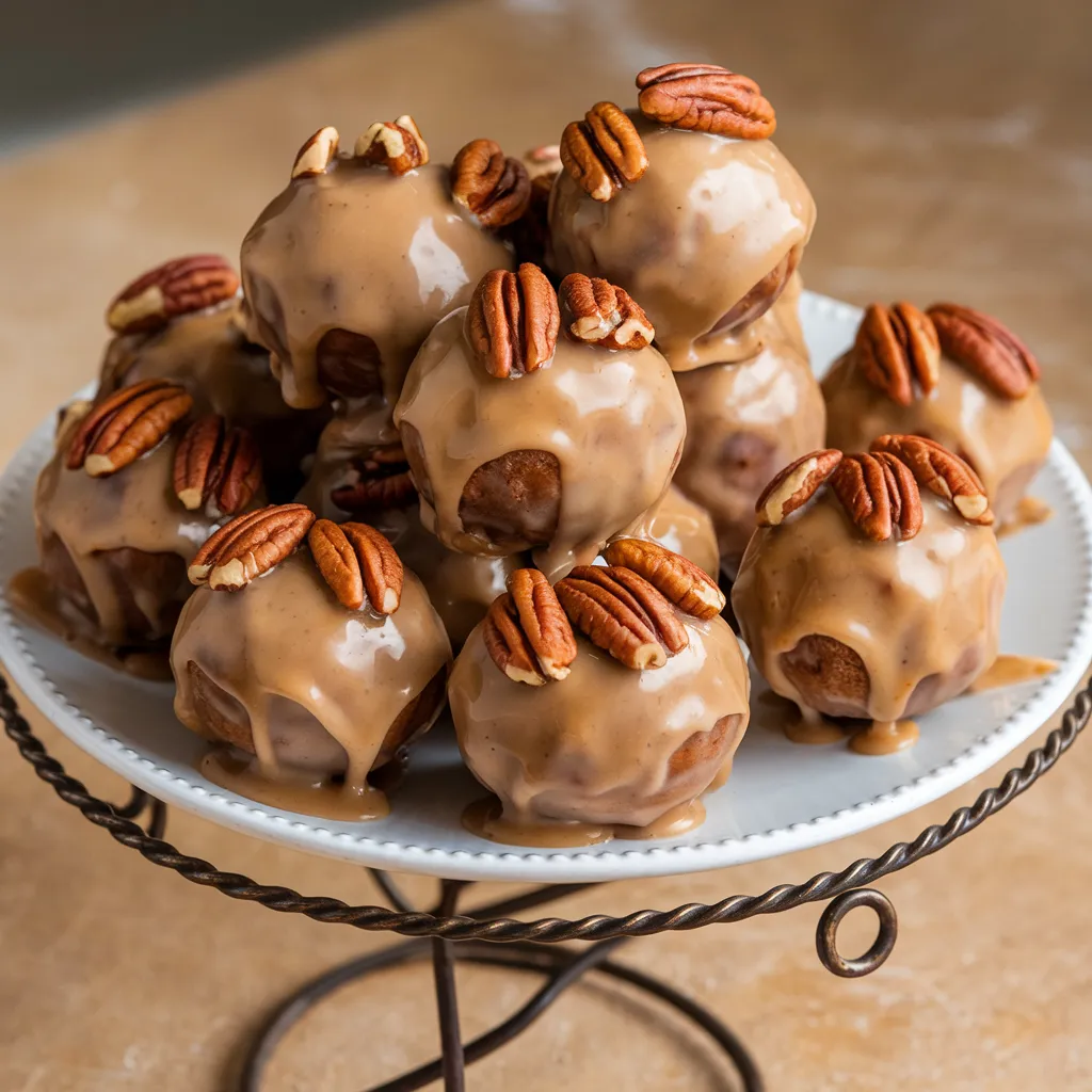 Maple Pecan Cake Balls Cake truffles recipes
Sweet party snacks
Mini dessert balls