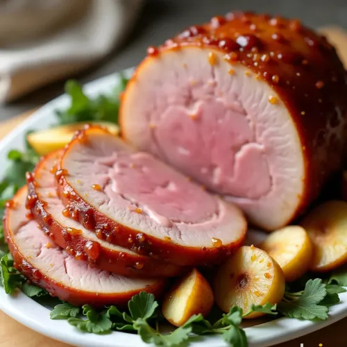 Apple & Bourbon Glazed Ham