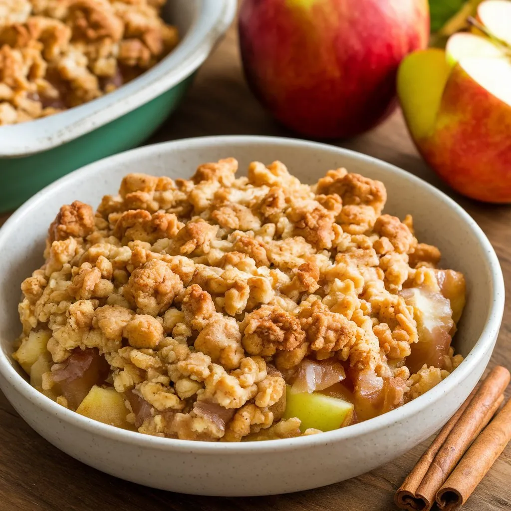 Apple Crisp
"Easy vegan dessert ideas"
"Apple and cinnamon dessert combos"