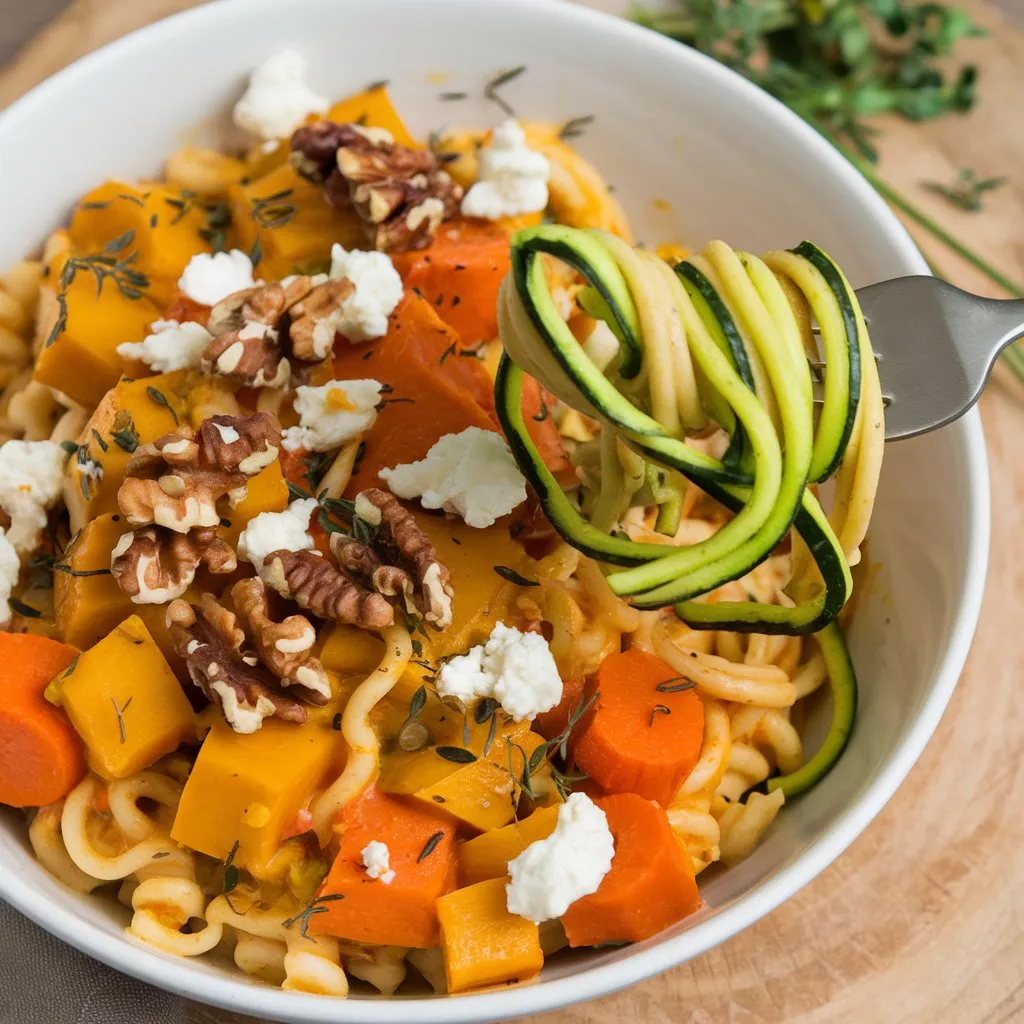 Autumn Harvest Pasta Sauce with Zucchini Noodles