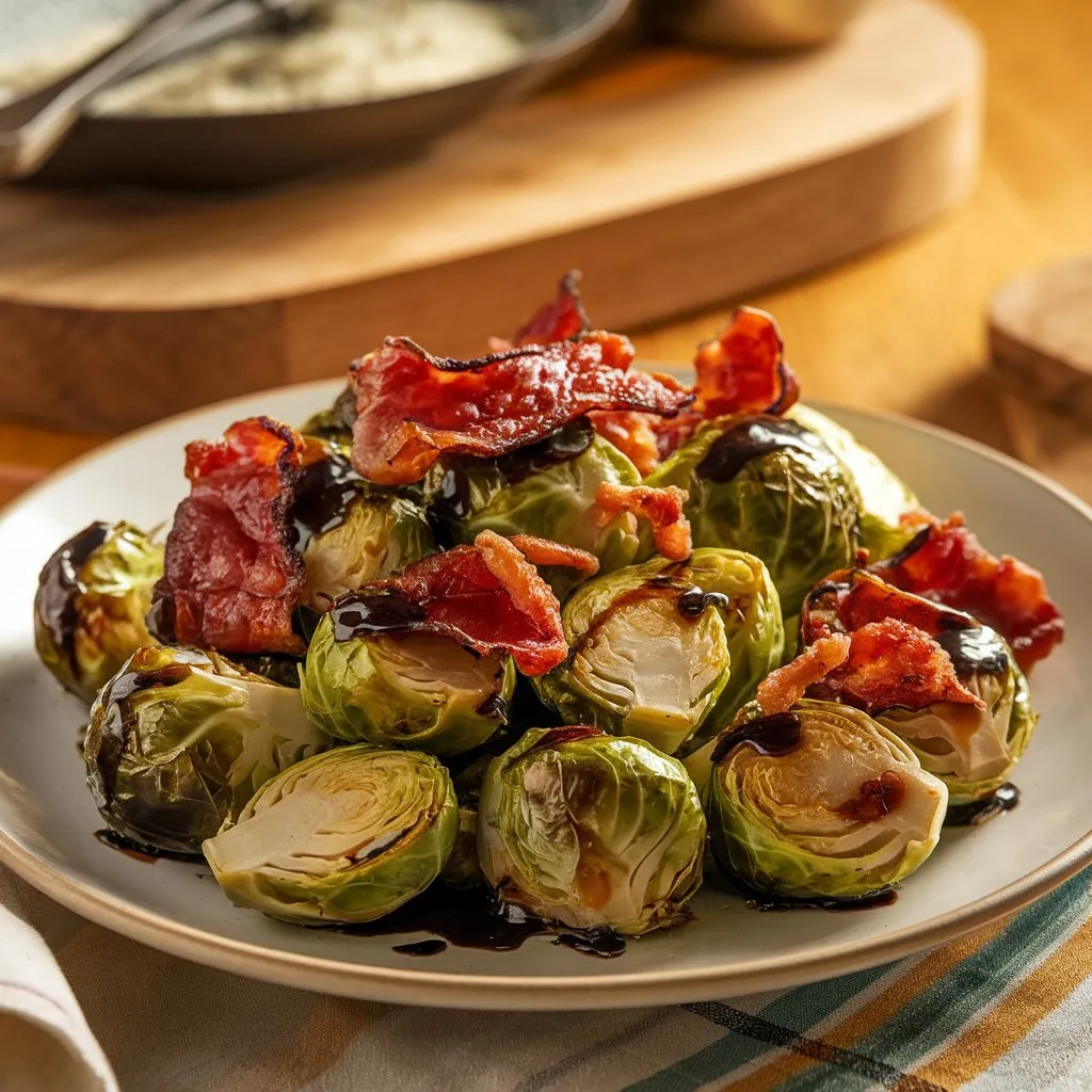 Balsamic Brussels Sprouts with Bacon