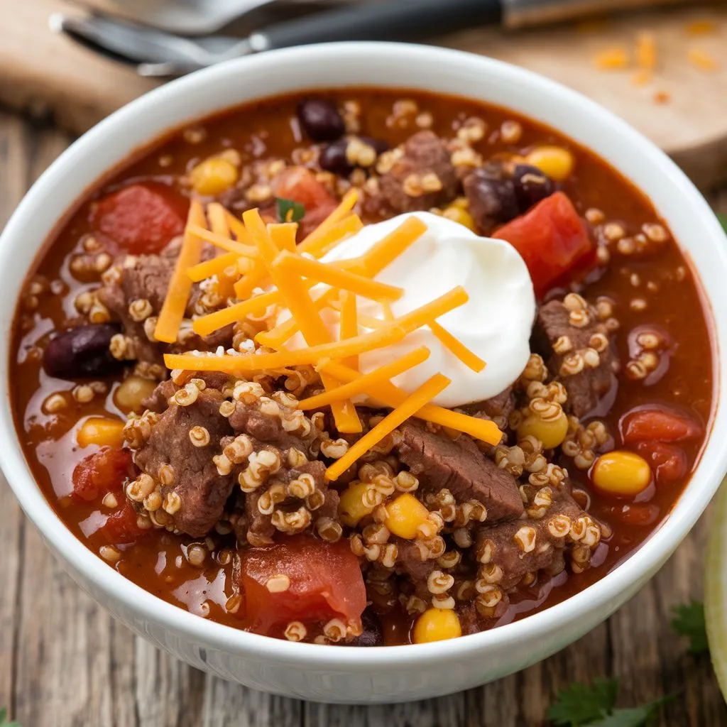 Beefy Quinoa Chili