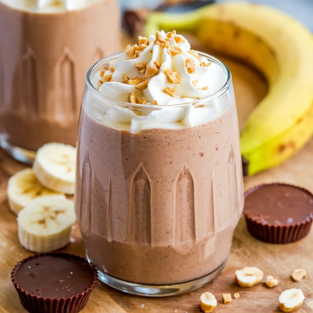 Chocolate Peanut Butter Banana Smoothie