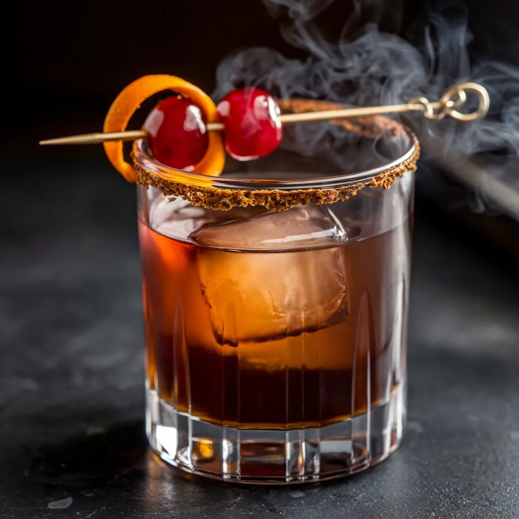 Citrus-Infused Smoked Old Fashioned
Smoked Old Fashioned
Smoked Old Fashioned cocktail tutorial
Wood types for Smoked Old Fashioned
How to infuse smoke into an Old Fashioned
Smoked Old Fashioned with cherry garnish