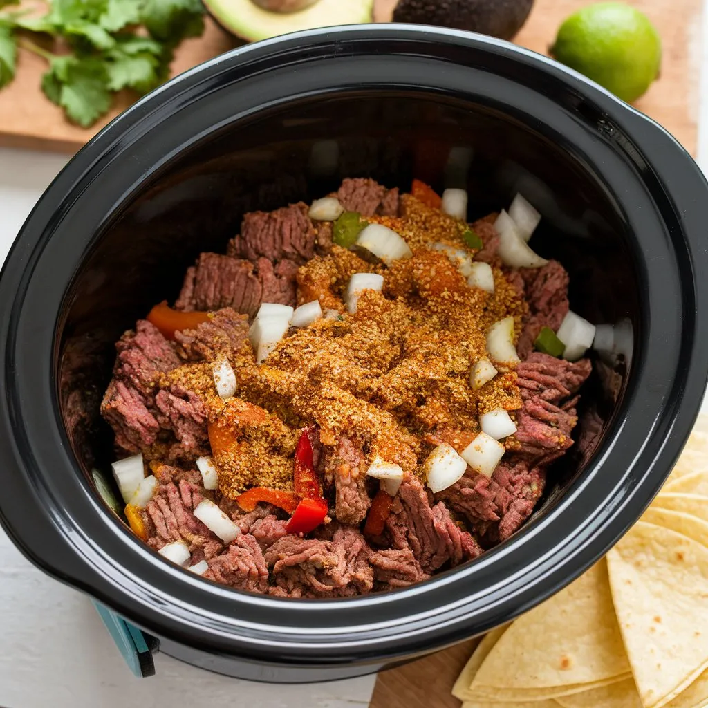 Crockpot Tacos with Ground Beef
"Crock Pot Lasagna with Ground Beef and Ricotta Cheese"
"Quick Crock Pot Recipes Using Frozen Ground Beef"
"Budget-Friendly Ground Beef Crock Pot Dishes for Large Crowds"