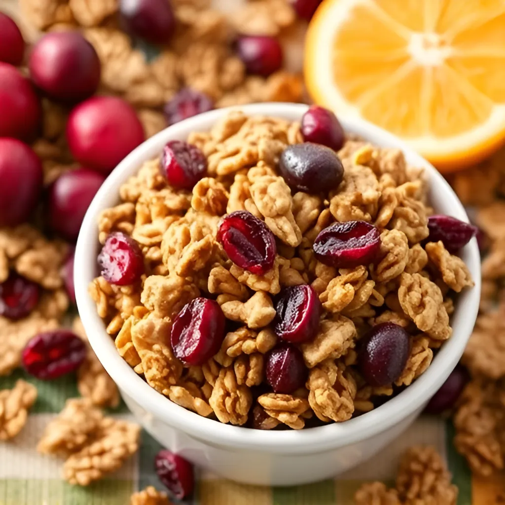 Cranberry Orange Granola #Breakfast Ideas #Granola Toppings