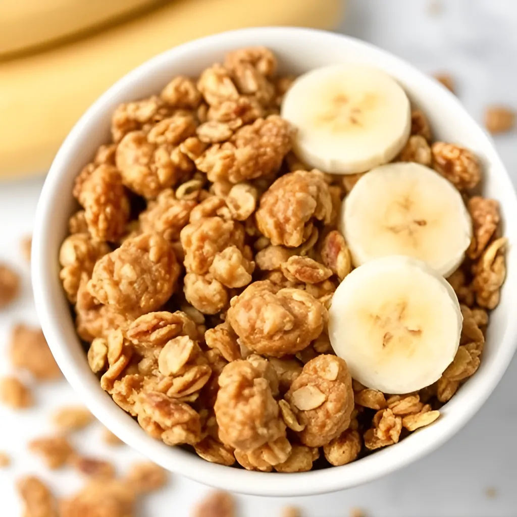 Peanut Butter Banana Granola #Nuts and Seeds #Sriracha Almond Granola
