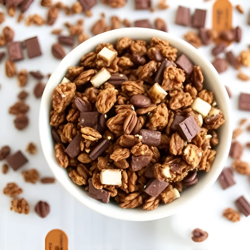 Chocolate Coconut Granola #Easy Recipes #Spicy Snack Recipes