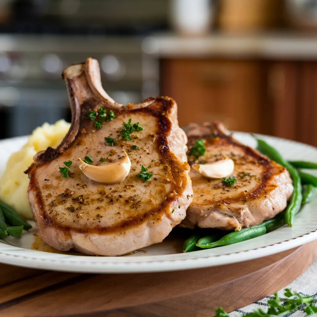 Garlic Butter Baked Pork Chops