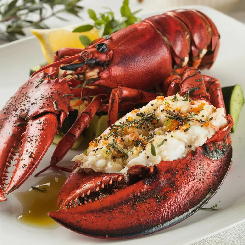 Grilled lobster tail
