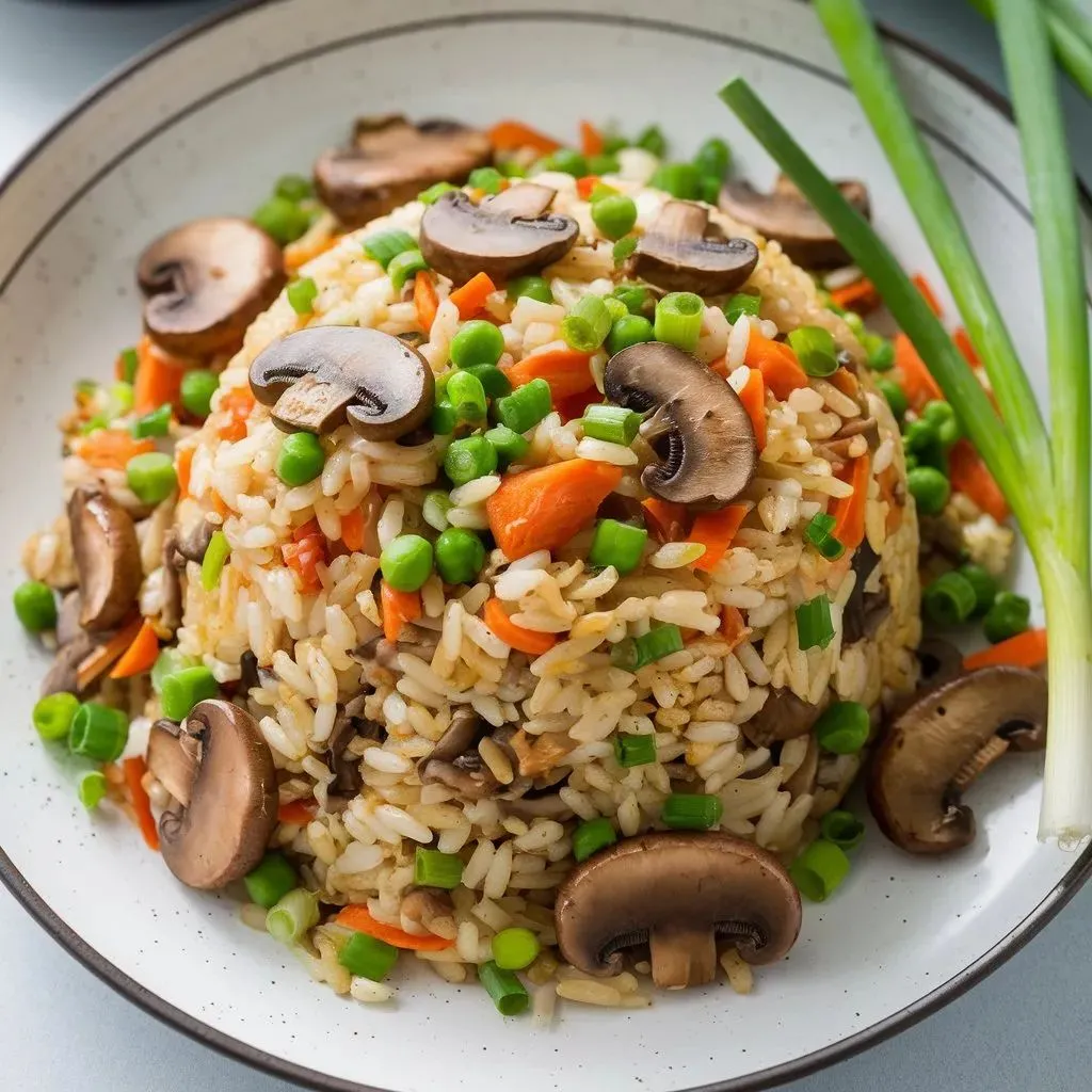 Mushroom Vegetable Fried Rice
#SimpleDinnerIdeas
#FriedRiceLoversUnite
#RiceMeal
#FriedRiceAtHome