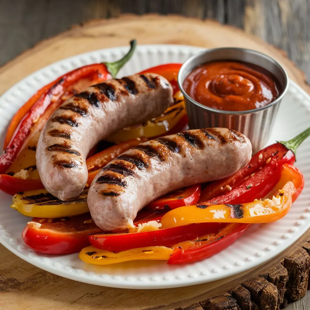 Sausage and Peppers with Chick fil a Dupe Sauce