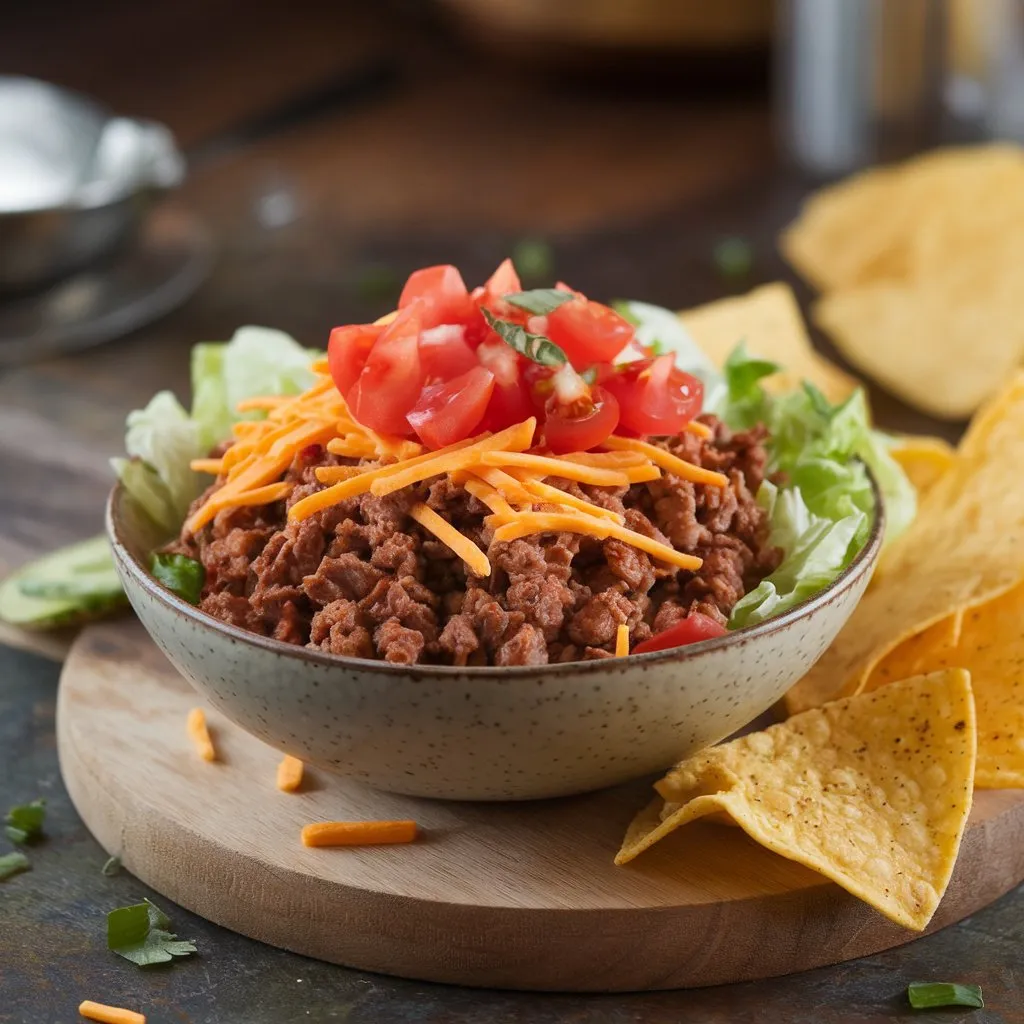 Slow Cooker Ground Beef Taco Bowls