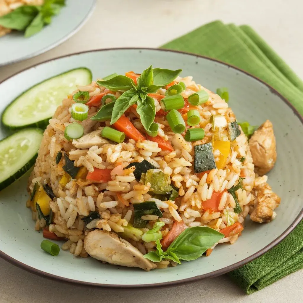 Thai Basil Vegetable Fried Rice