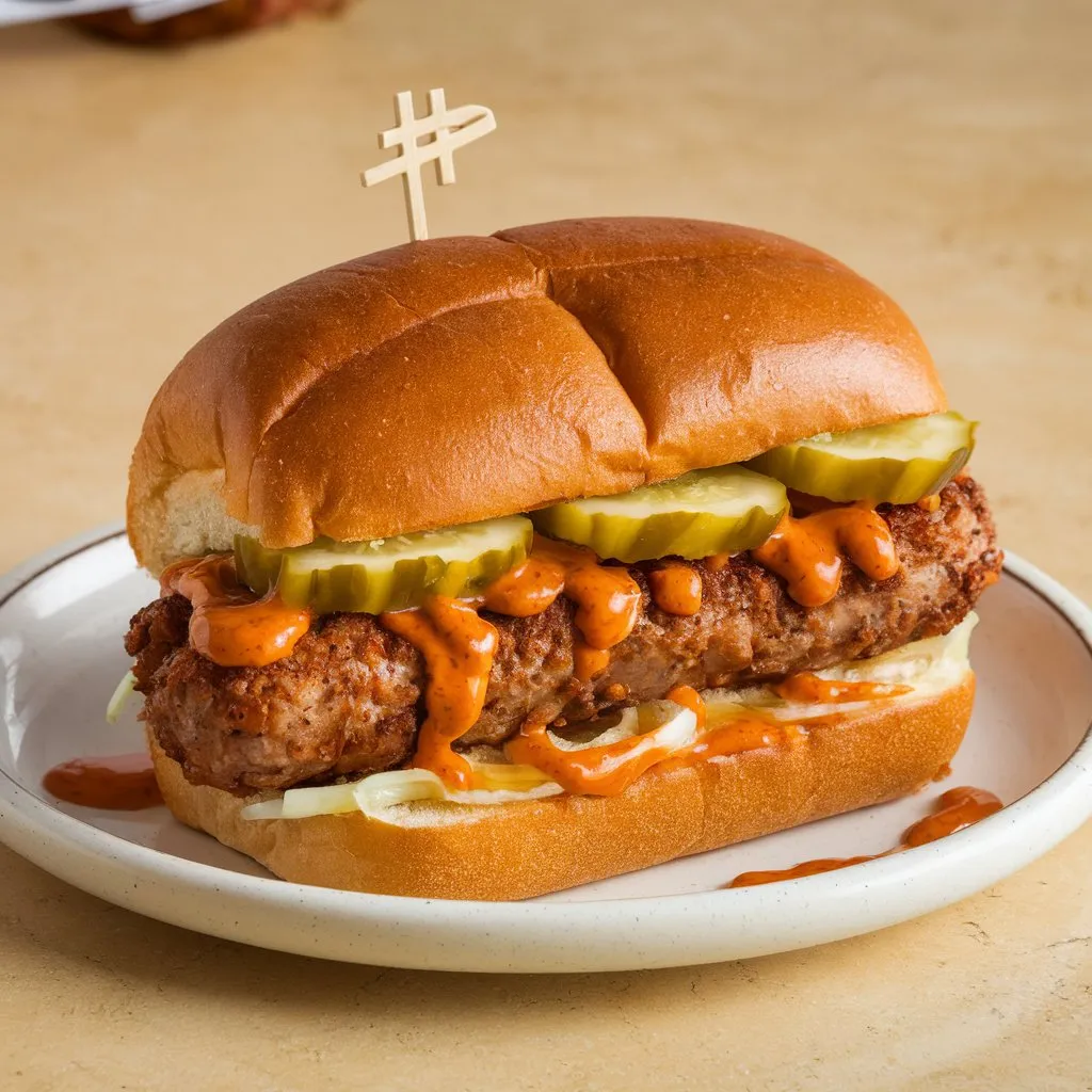 spicy Chick fil a  sausage sandwich