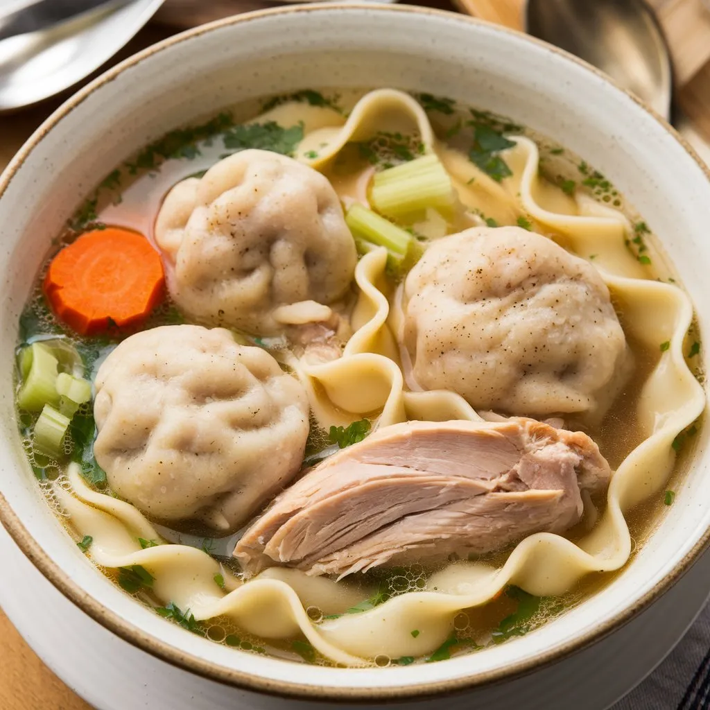 Grandma’s Hearty Chicken Noodle Soup with Dumplings #ColdAndFluRemedy #MadeFromScratch #WarmAndCozy #SlowCookedGoodness