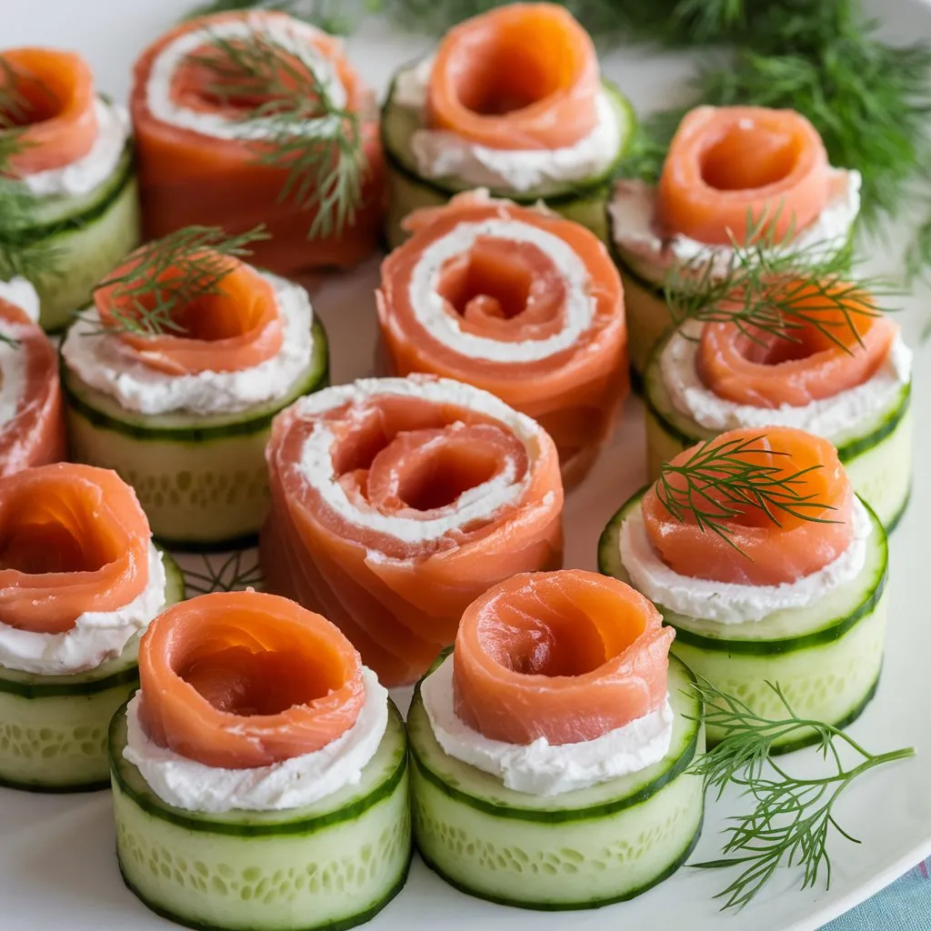Smoked Salmon and Cream Cheese Roll-Ups