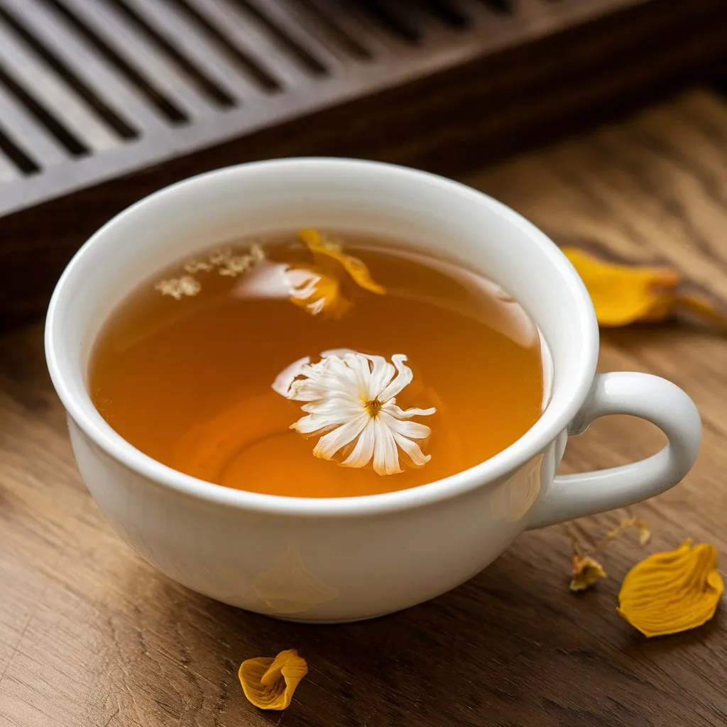 Chrysanthemum Tea (菊花茶, Júhuā Chá)
#AuthenticChineseDrinks
#ChineseDrinkCulture
#ChineseIcedTea
#TraditionalTeaRecipes