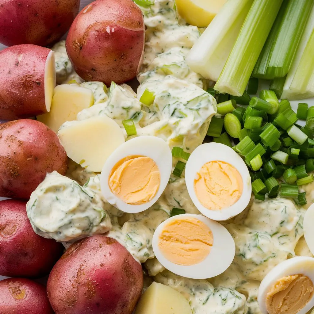 Classic Potato Salad
#YummyPotatoes
#DeliciousTaters
#PotatoLoversUnite
#HomecookedPotatoes
#PotatoDishesForDays
