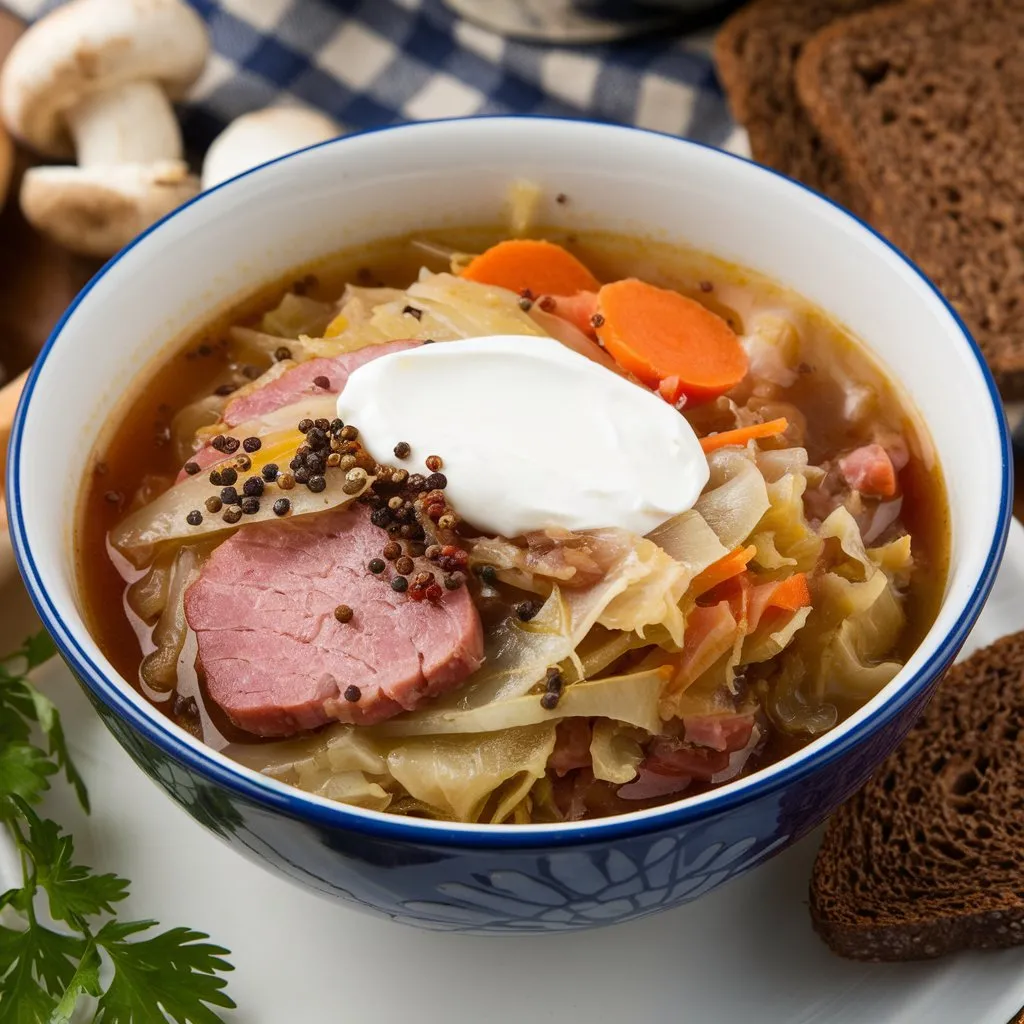 Shchi (Щи) – Traditional Cabbage Soup
#FlavorsOfRussia
#FoodieAdventure
#RecipeIdeas
#CookingAtHome
#CulturalCuisine