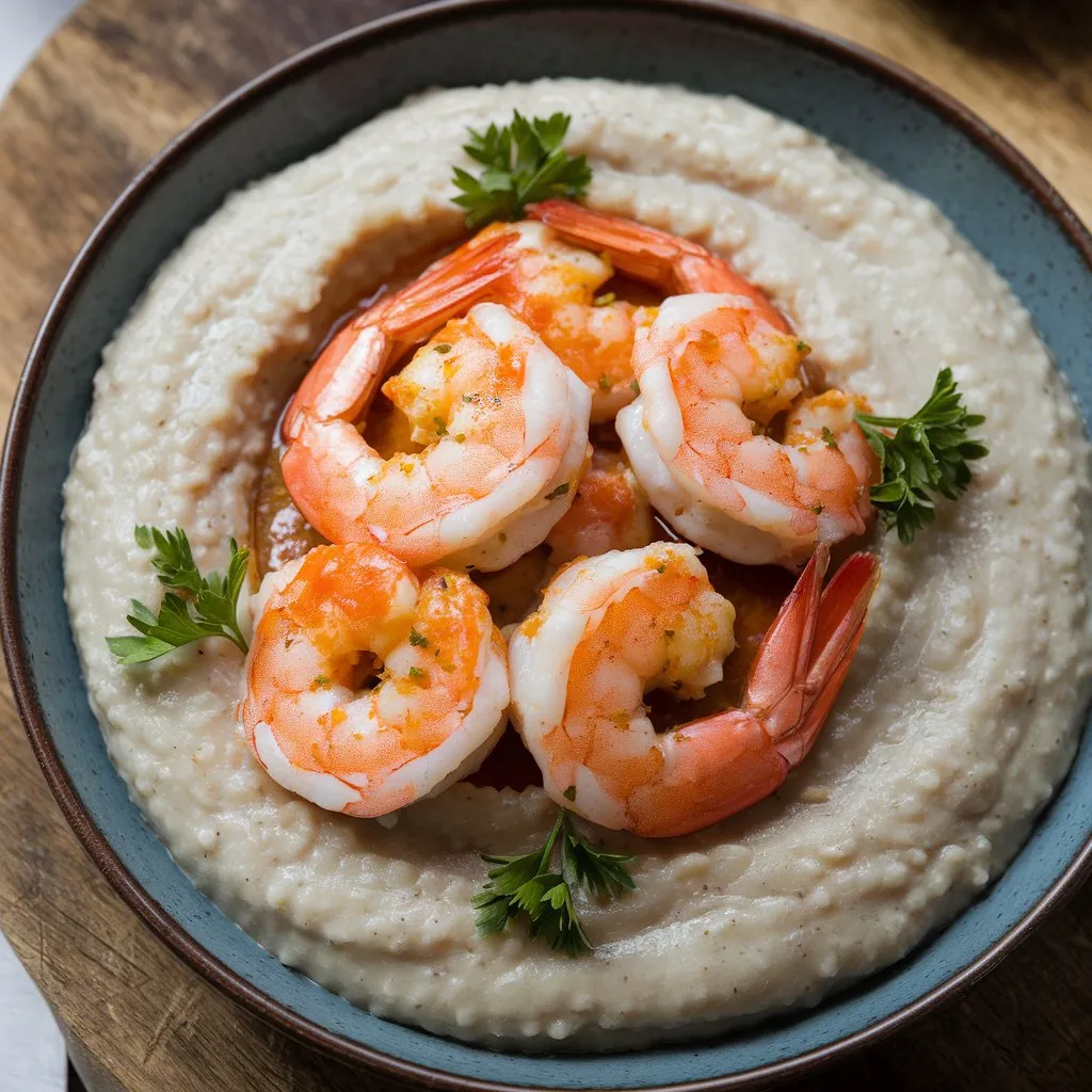 Shrimp and Grits 🧀🥄
#ShrimpAndGritsLovers
#SouthernRecipes
#ShrimpDish
#GritsRecipe
#ShrimpAndGritsDelight
