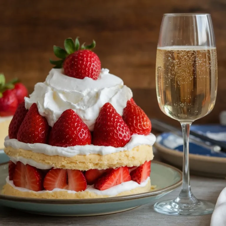 Sparkling Wine Strawberry Shortcake