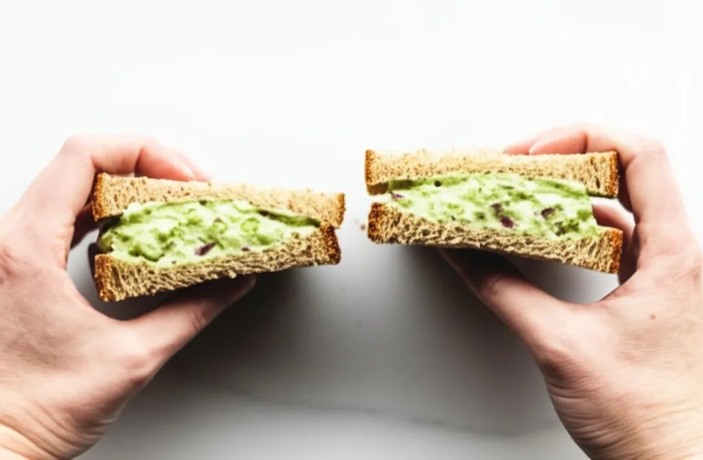Pea Salad Sandwich Recipe #ChickpeaSandwich #HealthyMealIdeas #VeganSandwich #SimpleSandwich