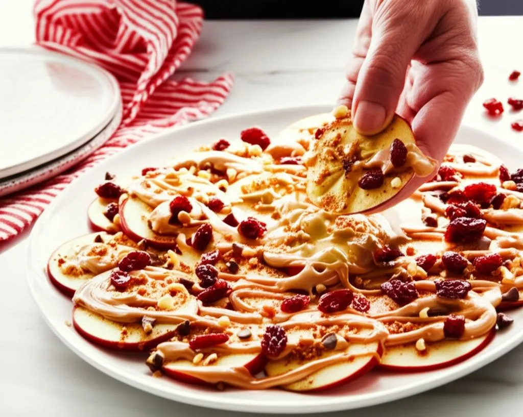 Apple Nachos Recipe #HealthyDessert #NutButterLover #SnackTime