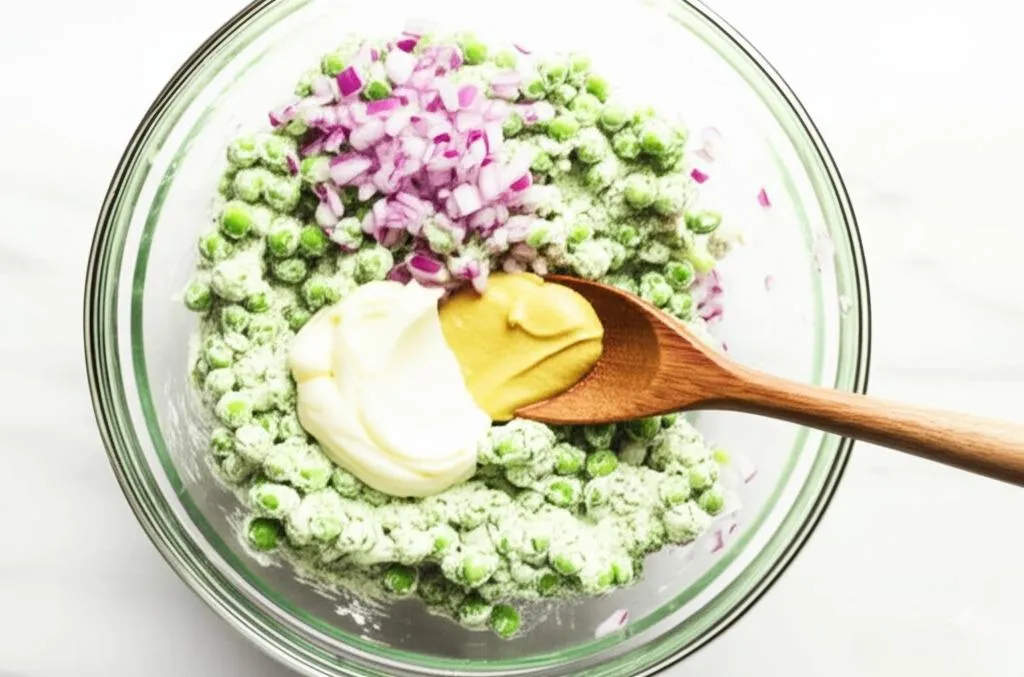 Pea Salad Sandwich Recipe #HealthySandwichRecipe #FreshIngredients