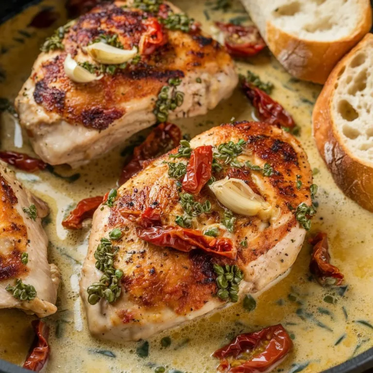 Creamy Tuscan Chicken – A rich and decadent one-pan meal! 🍗🍅