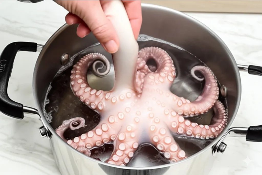 Grilled octopus with