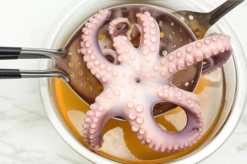 Grilled octopus with