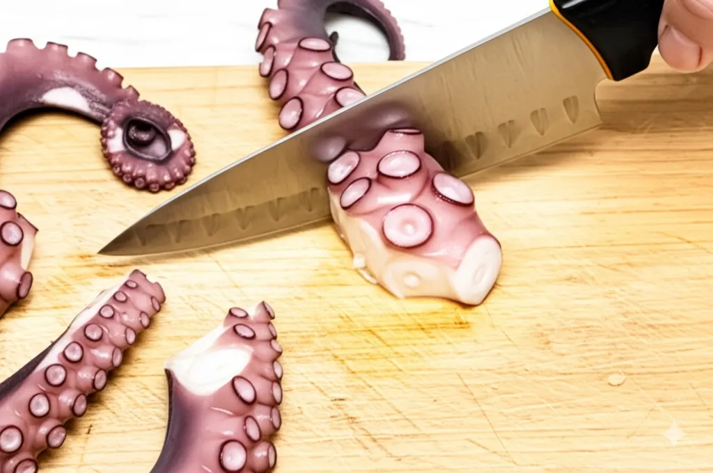 Grilled octopus with