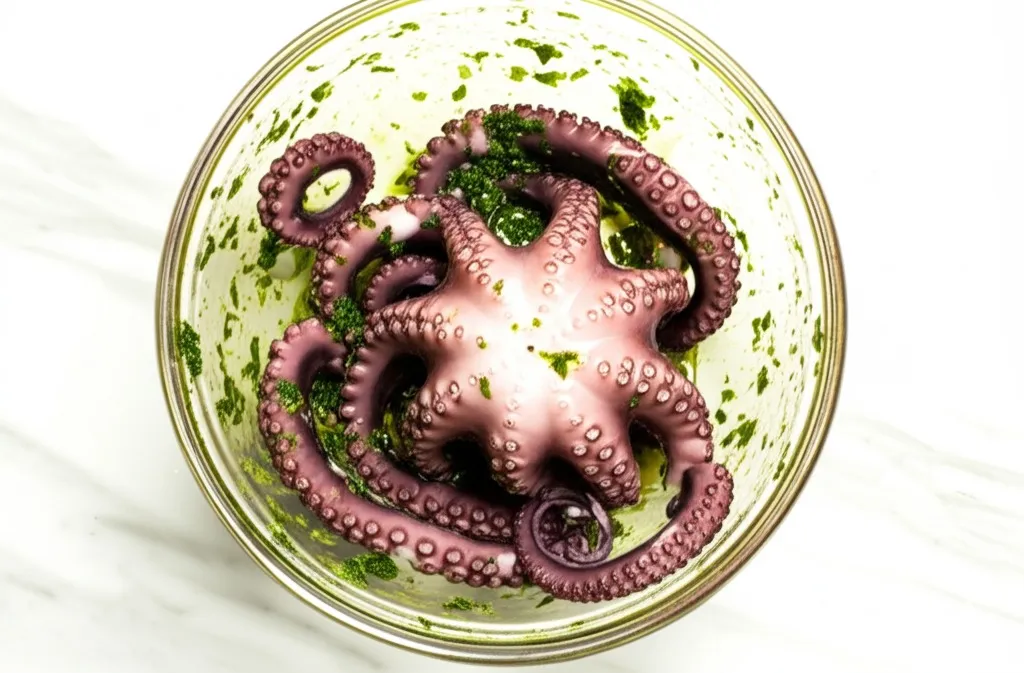 Grilled octopus with