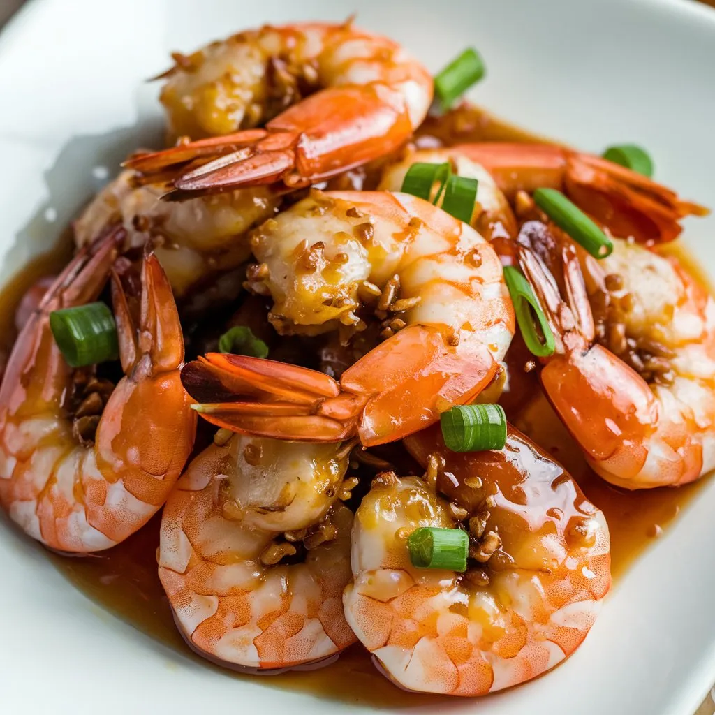Spicy Honey Garlic Shrimp – A perfect balance of heat and sweetness! 🍤🌶️