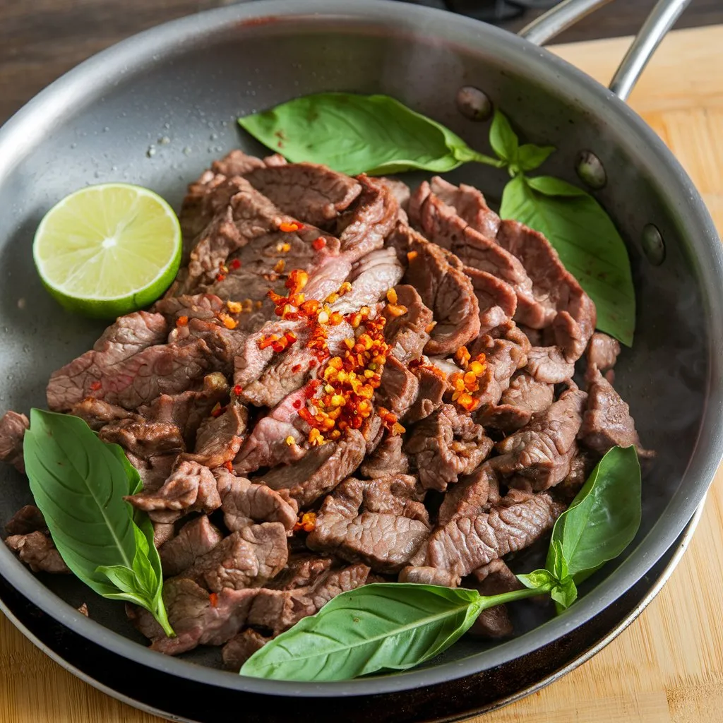Thai Basil Beef Stir-Fry (Pad Kra Pao)
#ThaiStreetFood #ThaiSalad #ThaiSoup #ThaiStirFry #ThaiFlavors
#ThaiDesserts
#ThaiNoodles
#ThaiSalad