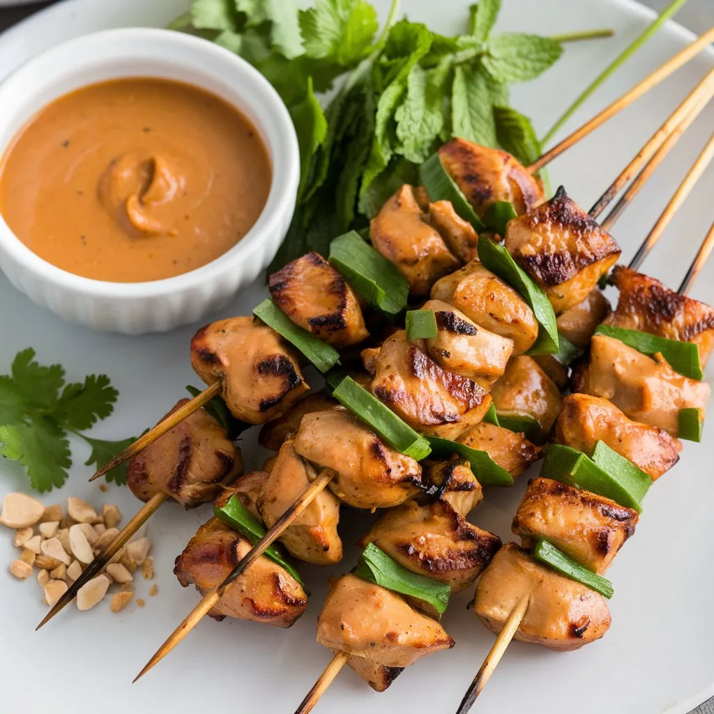 Thai Peanut Chicken Satay Skewers
#EasyThaiRecipes
#ThaiCooking
#AuthenticThaiFood
#ThaiDishes
#ThaiFoodLovers