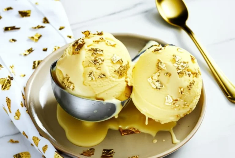 Complete Gold Leaf Ice Cream (Luxury Dessert for the Wealthy)