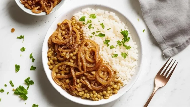 The BEST Mujadara – Just Like Beirut Street Food!