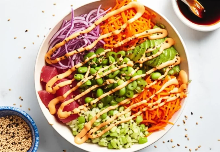 Colorful & Customizable: The Best Rainbow Poke Bowl Ever